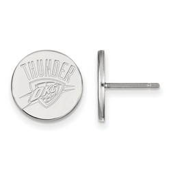 Oklahoma City Thunder Small Disc Earrings in Sterling Silver 2.17 gr