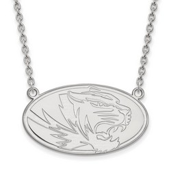 University of Missouri Tigers Large Pendant Necklace in Sterling Silver 8.75 gr