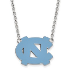 University of North Carolina Tar Heels Large Pendant Necklace in Sterling Silver