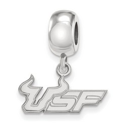 University of South Florida Bulls Small Dangle Bead in Sterling Silver 3.12 gr
