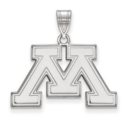 University of Minnesota Golden Gophers Medium Pendant in Sterling Silver 3.09 gr