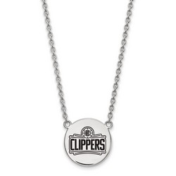 Los Angeles Clippers Large Disc Pendant in Sterling Silver 6.51 gr