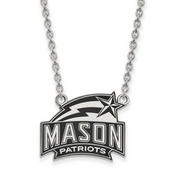 George Mason University Patriots Large Sterling Silver Pendant Necklace 6.87 gr