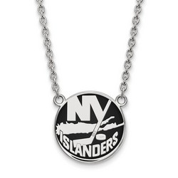 New York Islanders Large Pendant Necklace in Sterling Silver 6.67 gr