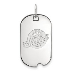 Utah Jazz Small Dog Tag in Sterling Silver 4.28 gr