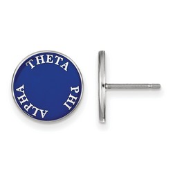 Theta Phi Alpha Sorority Enameled Sterling Silver Post Earrings 1.56 gr