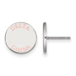 Delta Gamma Sorority Enameled Sterling Silver Post Earrings 2.09 gr