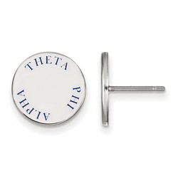 Theta Phi Alpha Sorority Enameled Post Earrings in Sterling Silver 2.09 gr