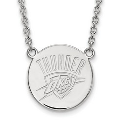Oklahoma City Thunder Large Disc Pendant in Sterling Silver 6.60 gr