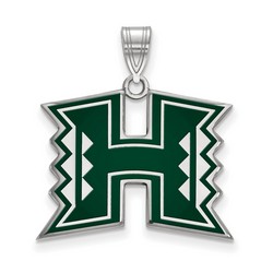 University of Hawaii Rainbow Warriors Large Pendant in Sterling Silver 3.51 gr