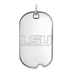 Louisiana State University LSU Tigers Large Dog Tag in Sterling Silver 7.88 gr