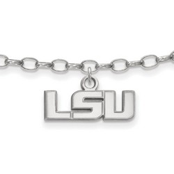 Louisiana State University LSU Tigers Anklet in Sterling Silver 3.28 gr