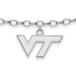 Virginia Tech Hokies Anklet in Sterling Silver 3.53 gr