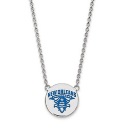 University of New Orleans Privateers Large Sterling Silver Disc Necklace 6.48 gr