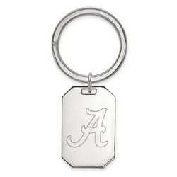 University of Alabama Crimson Tide Key Chain in Sterling Silver 12.45 gr