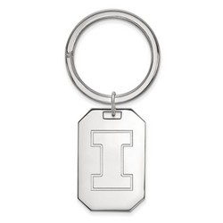 University of Illinois Fighting Illini Key Chain in Sterling Silver 12.15 gr