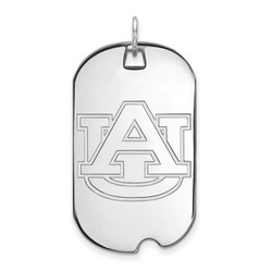Auburn University Tigers Large Dog Tag in Sterling Silver 7.66 gr