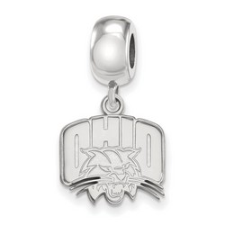 Ohio University Bobcats Small Bead Charm Dangle in Sterling Silver 5.94 gr