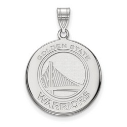 Golden State Warriors Large Disc Pendant in Sterling Silver 3.21 gr