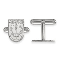 University of Memphis Tigers Crest Cuff Link in Sterling Silver 6.30 gr