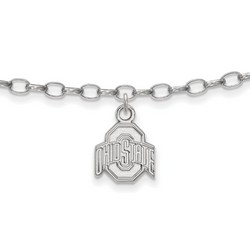 Ohio State University Buckeyes Anklet in Sterling Silver 3.11 gr