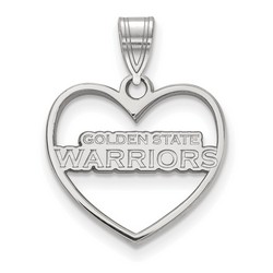 Golden State Warriors Heart Pendant in Sterling Silver 1.31 gr