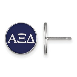 Alpha Xi Delta Sorority Enameled Post Earrings in Sterling Silver 1.46 gr
