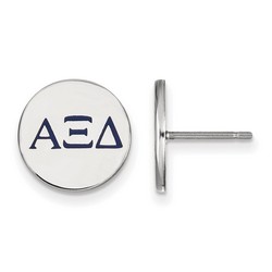 Alpha Xi Delta Sorority Enameled Sterling Silver Post Earrings 2.04 gr