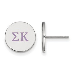 Sigma Kappa Sorority Enameled Sterling Silver Post Earrings 2.04 gr