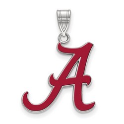 University of Alabama Crimson Tide Large Pendant in Sterling Silver 1.99 gr