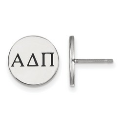 Alpha Delta Pi Sorority Enameled Post Earrings in Sterling Silver 8.68 gr