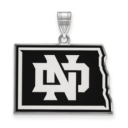 University of North Dakota Fighting Hawks Large Sterling Silver Pendant 4.95 gr