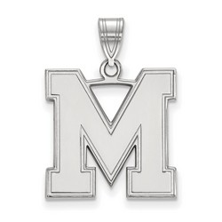 University of Memphis Tigers Large Pendant in Sterling Silver 3.36 gr