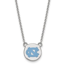 University of North Carolina Tar Heels Sterling Silver Disc Necklace 3.18 gr