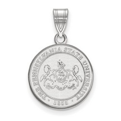 Penn State University Nittany Lions Medium Sterling Silver Crest Pendant 2.12 gr