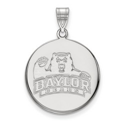 Baylor University Bears Large Disc Pendant in Sterling Silver 4.15 gr