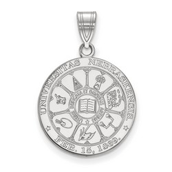 University of Nebraska Cornhuskers Large Crest in Sterling Silver 3.37 gr
