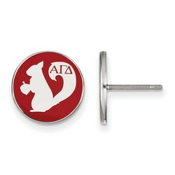 Alpha Gamma Delta Sorority Enameled Post Earrings in Sterling Silver 1.99 gr