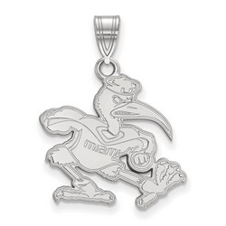 University of Miami Hurricanes Large Pendant in Sterling Silver 2.66 gr