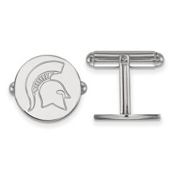 Michigan State University Spartans Cuff Link in Sterling Silver 6.08 gr