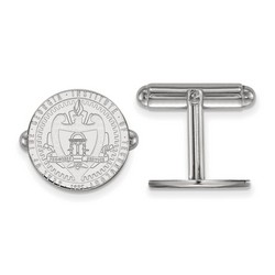 Georgia Tech Yellow Jackets Crest Cuff Link in Sterling Silver 6.92 gr