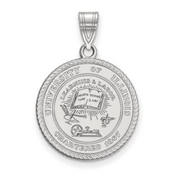 University of Illinois Fighting Illini Large Crest in Sterling Silver 3.32 gr