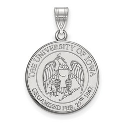 University of Iowa Hawkeyes Large Crest in Sterling Silver 3.42 gr