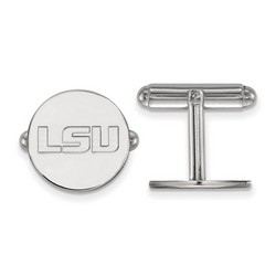 Louisiana State University LSU Tigers Cuff Links in Sterling Silver 7.46 gr