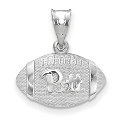 University of Pittsburgh Pitt Panthers Football Logo Pendant in Sterling Silver