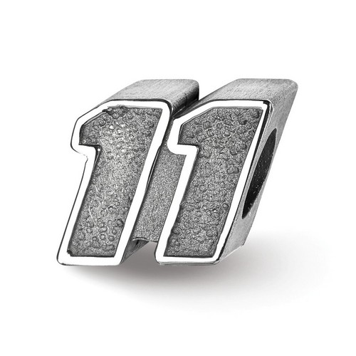 Denny Hamlin #11 Car Number Bead In Sterling Silver