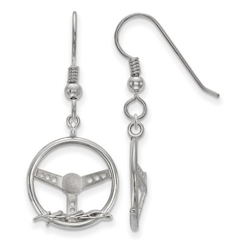 Kasey Kahne #5 Signed On Steering Wheel Sterling Silver Shepherd's Hook Earrings