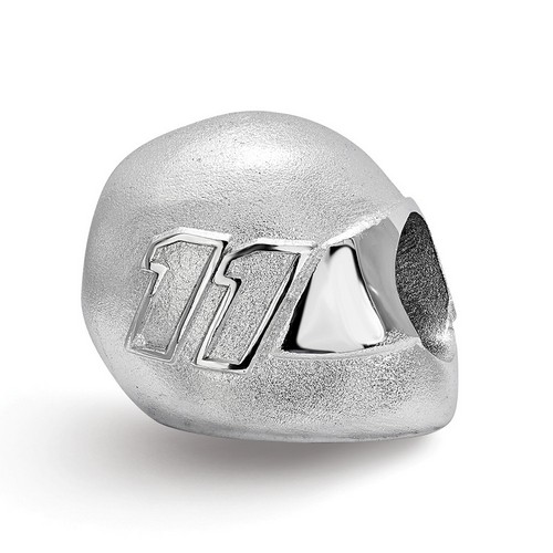 Denny Hamlin #11 Car Number Bead On Helmet In Sterling Silver