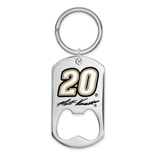 Matt Kenseth #20 Stainless Steel Dog Tag Bottle Opener & Keychain