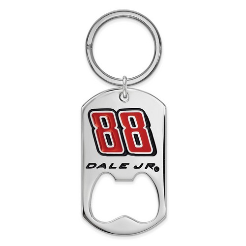 Dale Earnhardt Jr #88 Stainless Steel Dog Tag Bottle Opener & Keychain